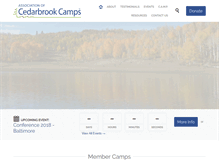 Tablet Screenshot of cedarbrookcamps.com